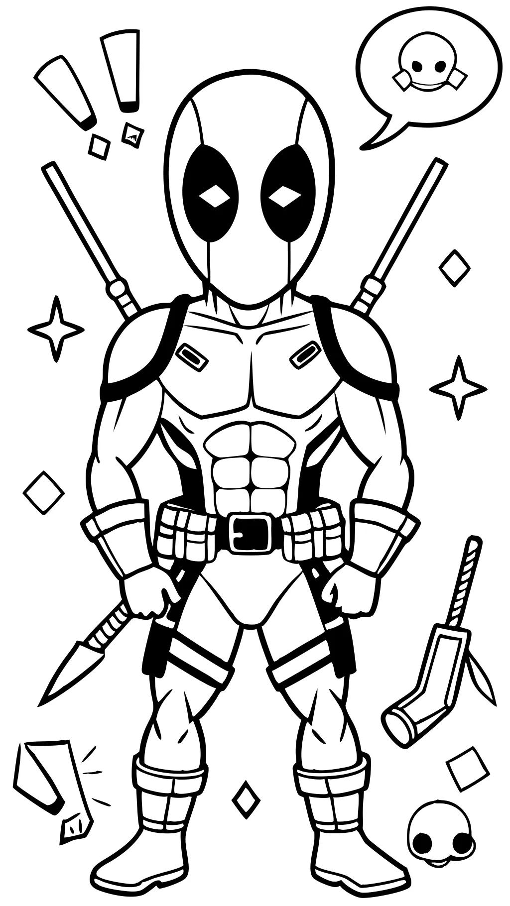 Páginas para colorear de Deadpool